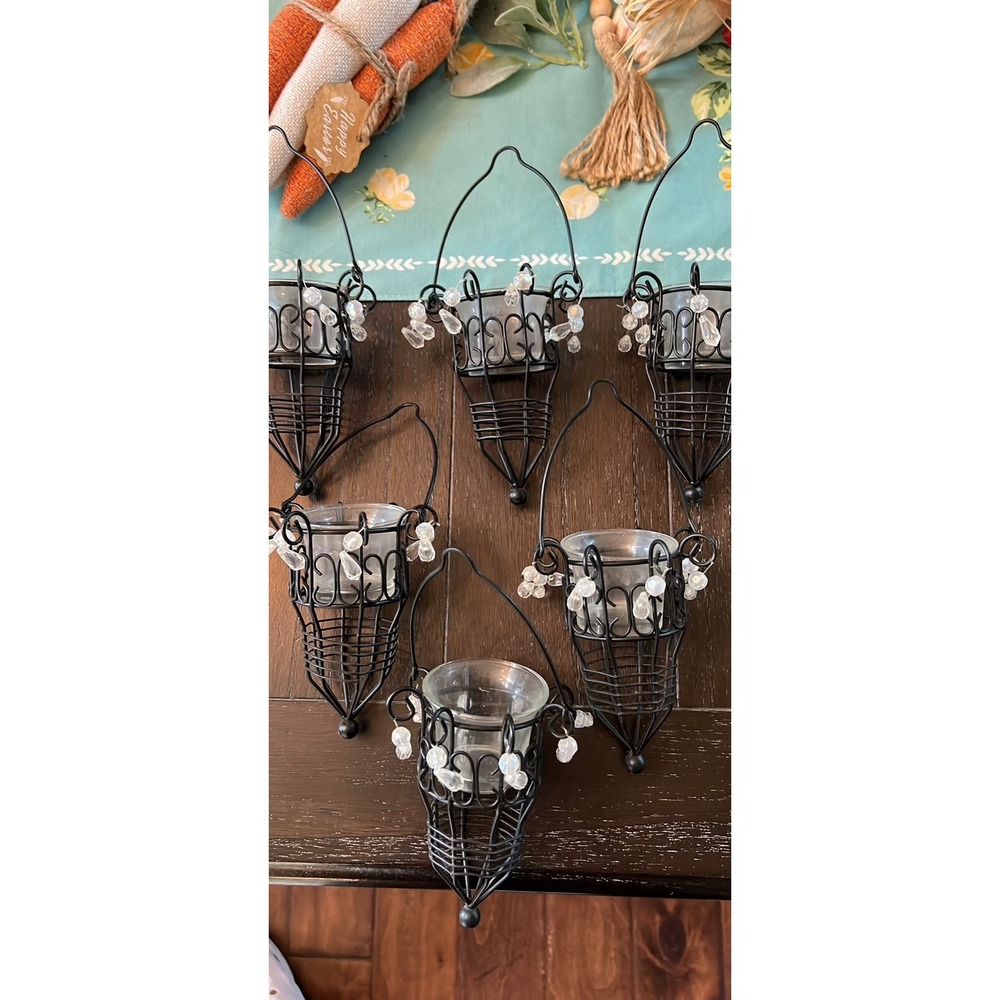 vintage clear glass votive candle holders